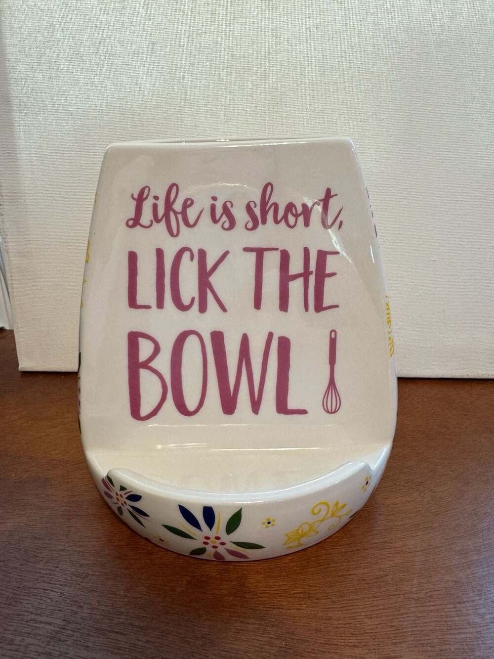 Temp-tations by Tara Tablet/Cookbook and Utensil Holder, Life is Short Lick the